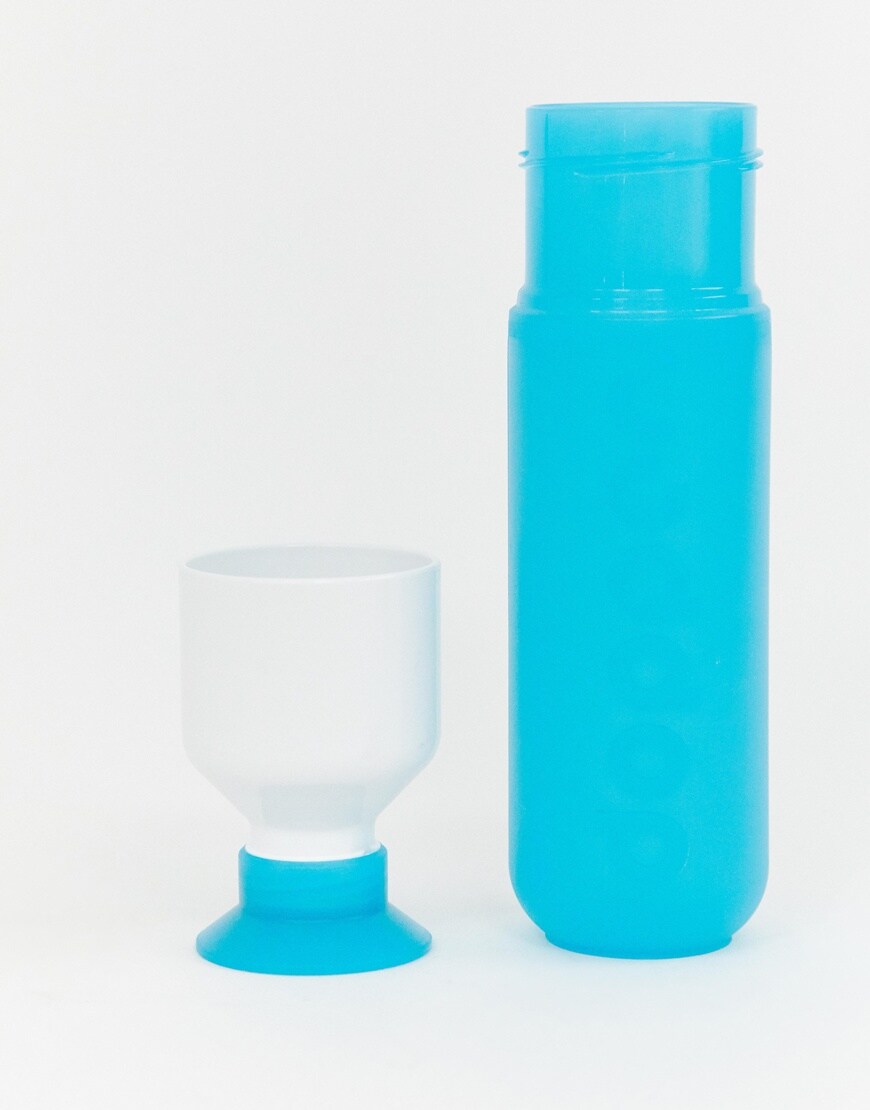 A picture of a drinks bottle with a detachable cup lid by Dopper. Available at ASOS