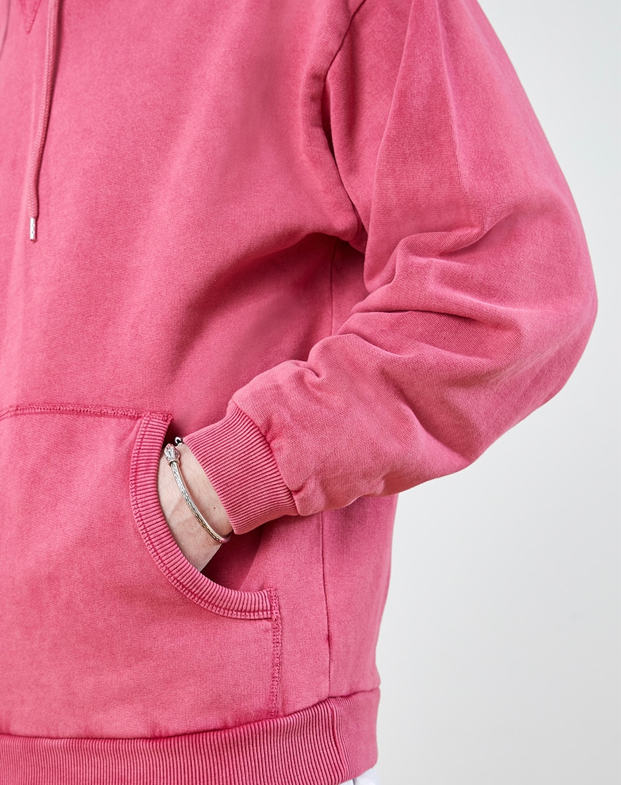 A close up picture of a washed-pin hoodie, available on ASOS.