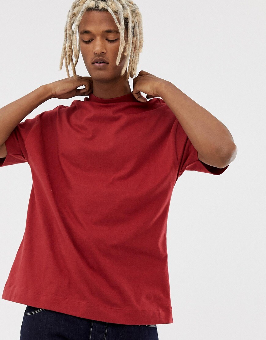 COLLUSION burgundy T-shirt | ASOS Style Feed