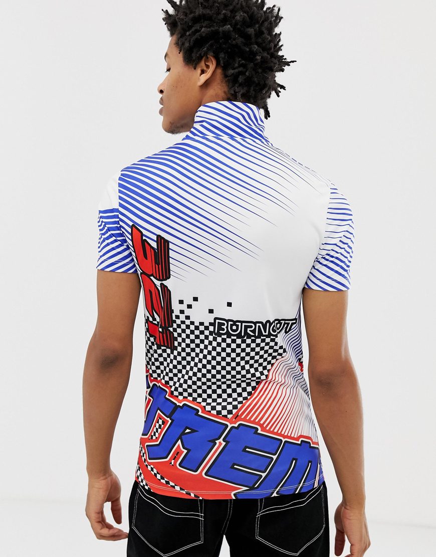 COLLUSION X Motocross zip T-shirt | ASOS Style Feed