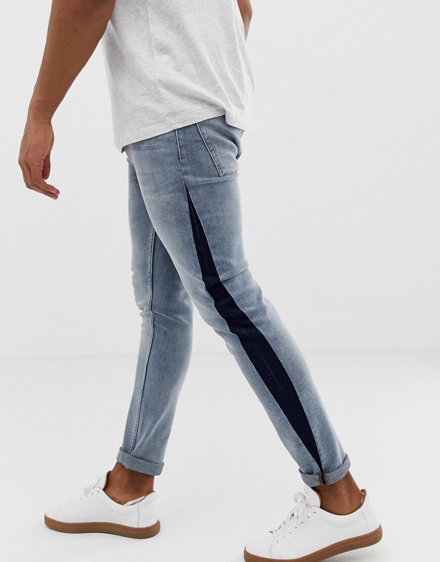 ASOS DESIGN skinny jeans with released side seam | ASOS Style Feed