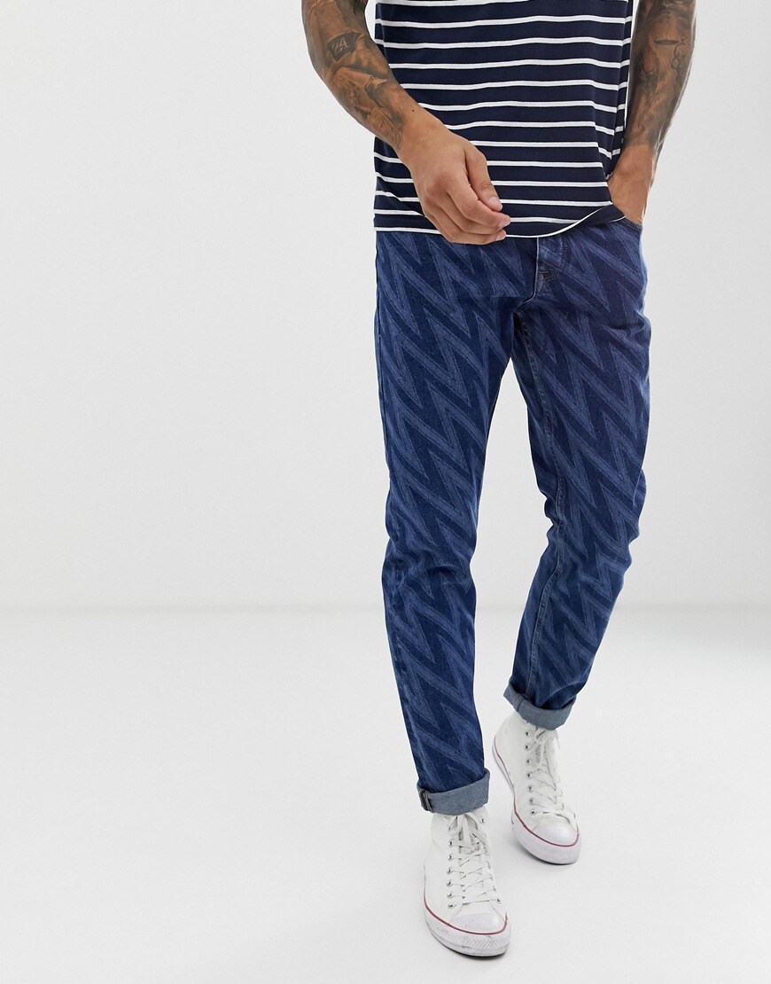 ASOS DESIGN zig-zag slim jeans | ASOS Style Feed