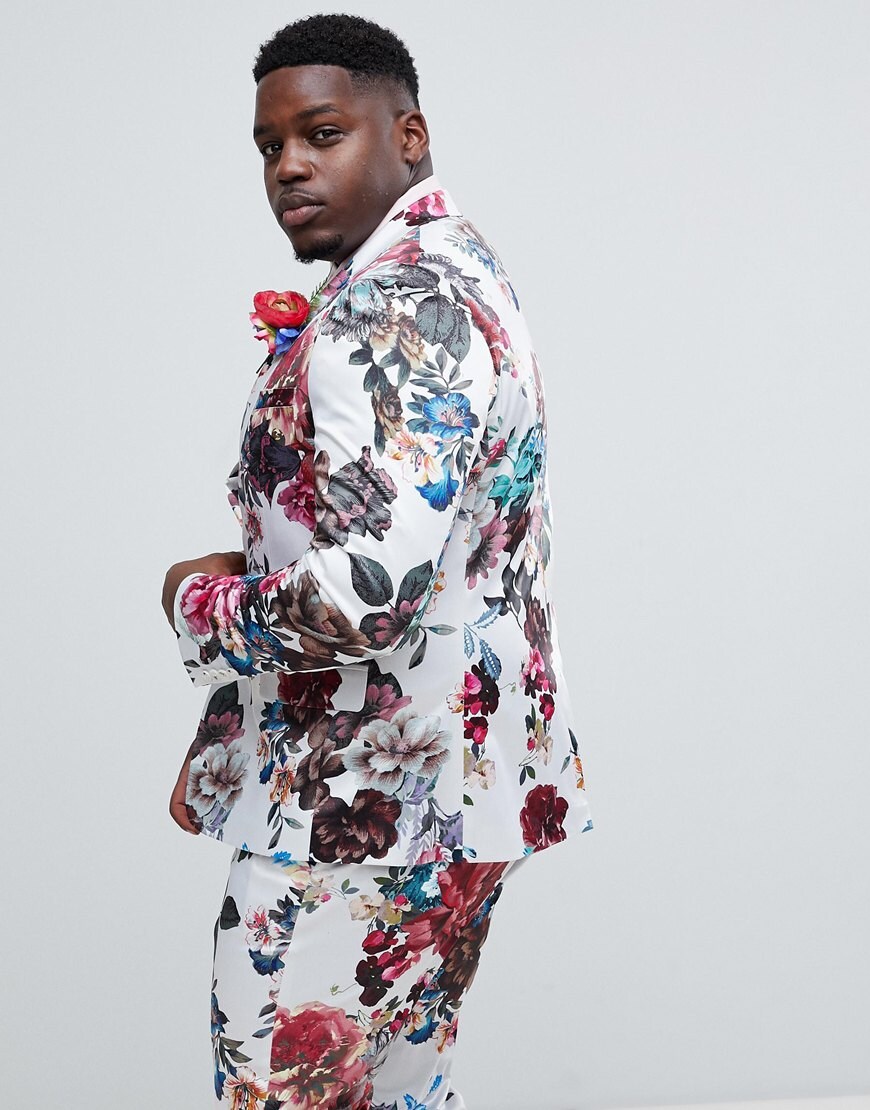 ASOS DESIGN Plus floral suit jacket | ASOS Style Feed