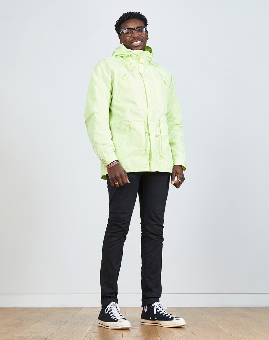 An ASOSer wearing an ASOS DESIGN jacket and chinos with Converse x Fear Of God Chuck Taylors | ASOS Style Feed