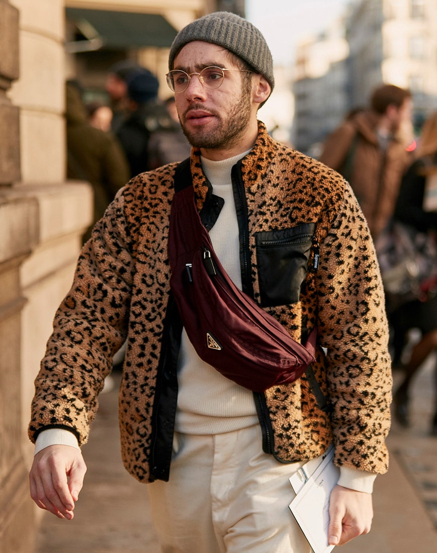 Streetstyle für Herren mit Leoparden-Print 2019