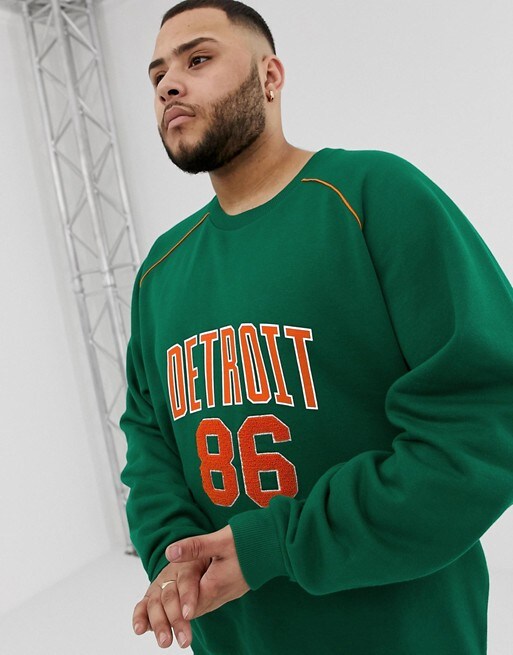 Sweatshirt mit Detroit-Aufdruck von ASOS DESIGN