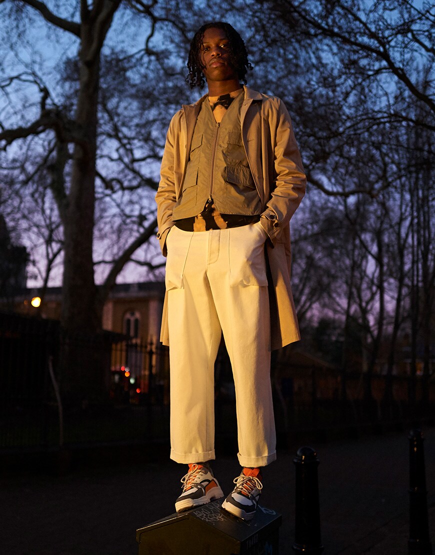A picture of a man wearing an outfit by ASOS DESIGN. Available on ASOS.