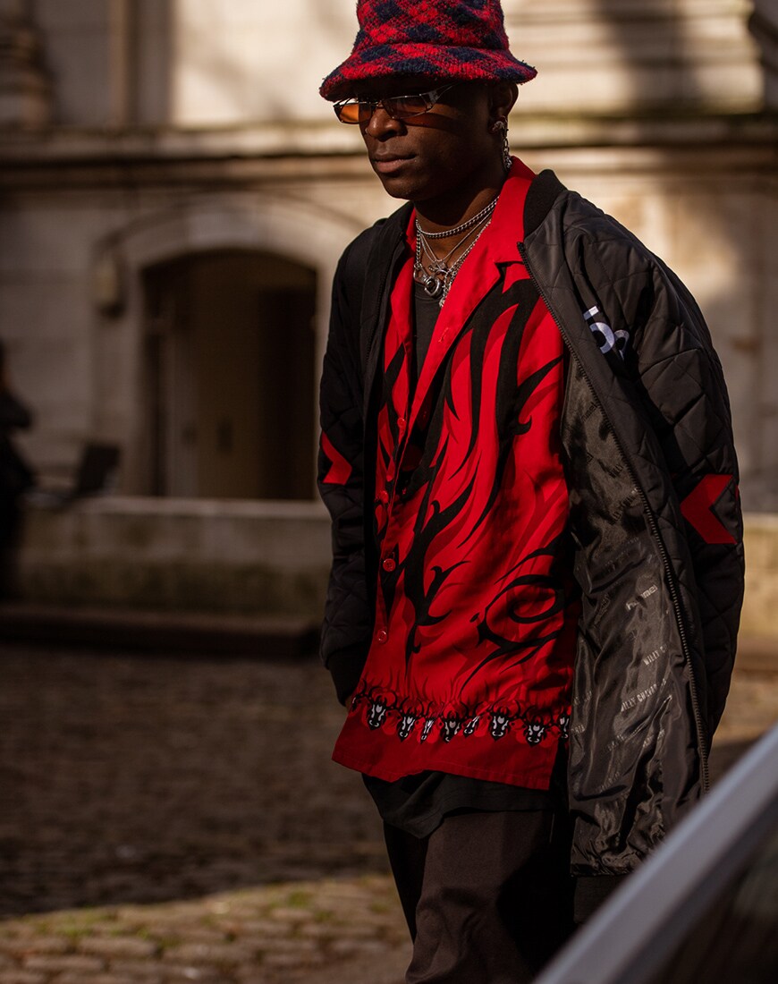 Bowling shirt outfit from London Fashion Week | ASOS Style Feed