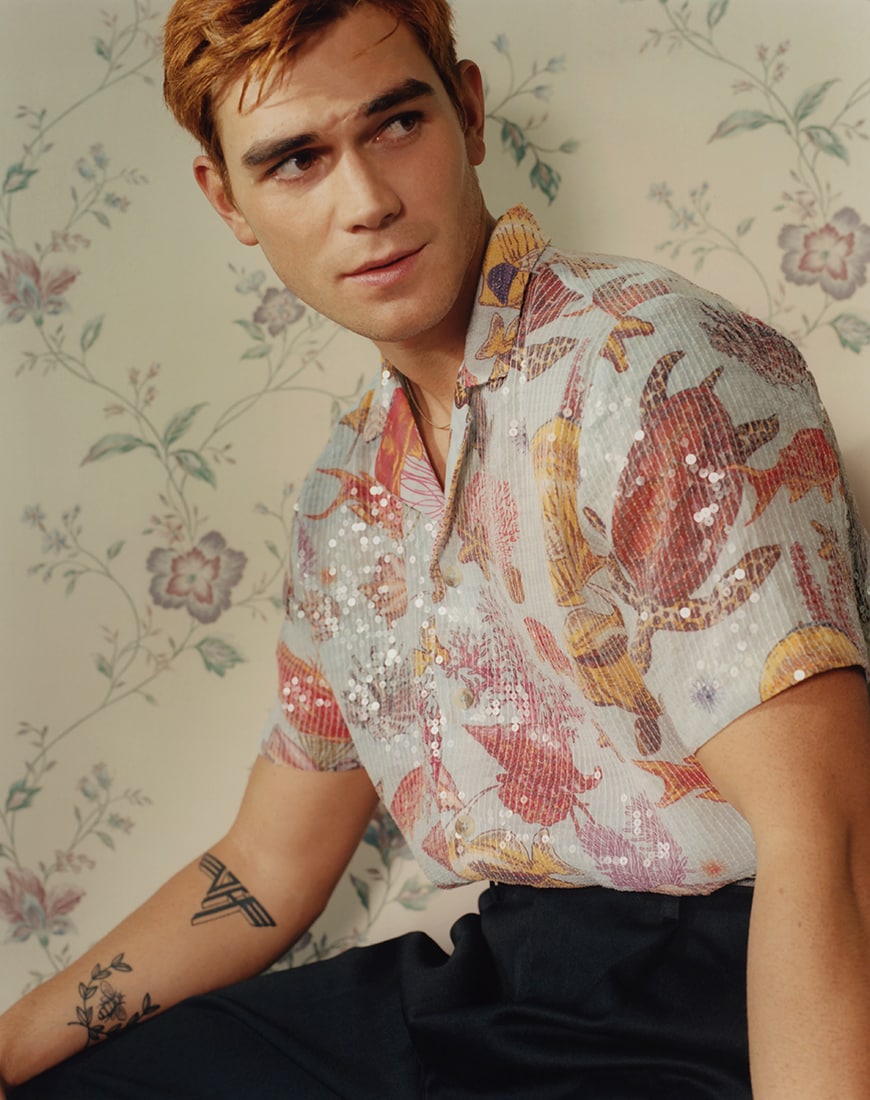 A picture of KJ Apa from the Netflix show, Riverdale.