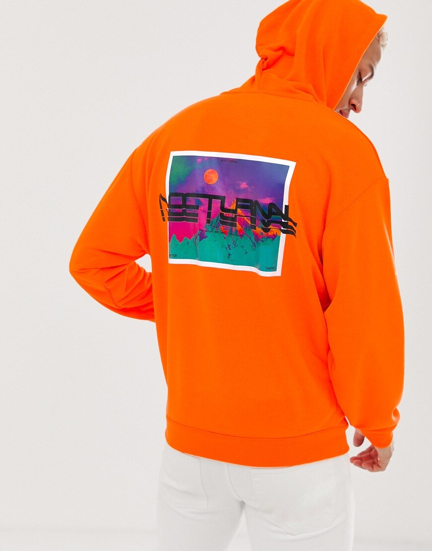 ASOS DESIGN neon hoodie with back print | ASOS Style Feed