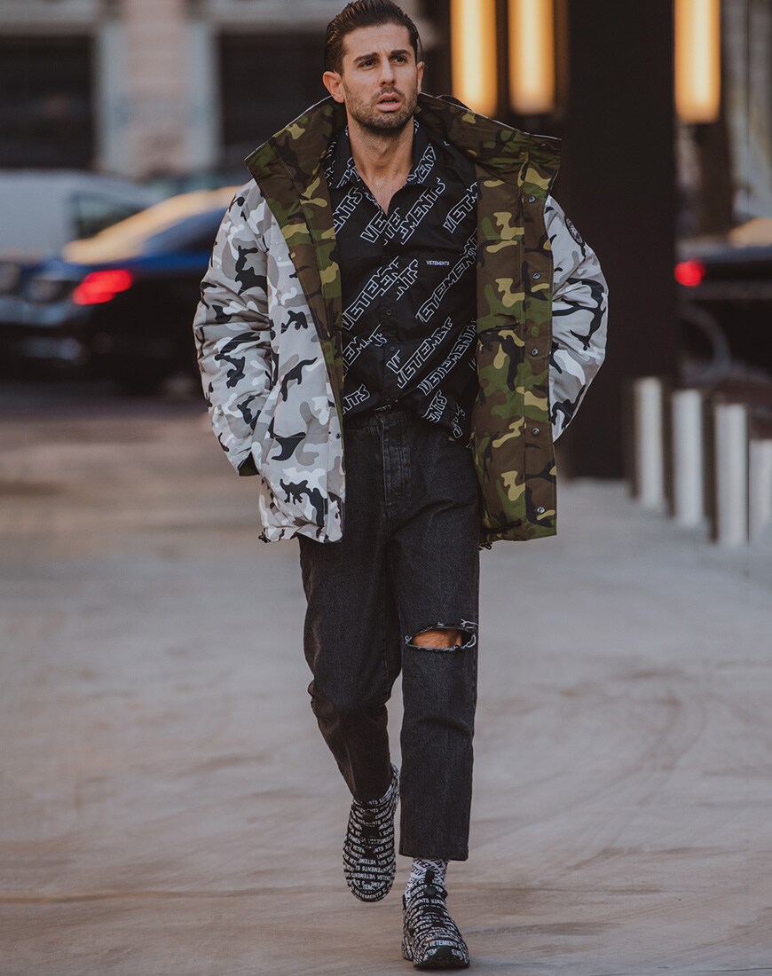 A picture of a streetstyler from Milan