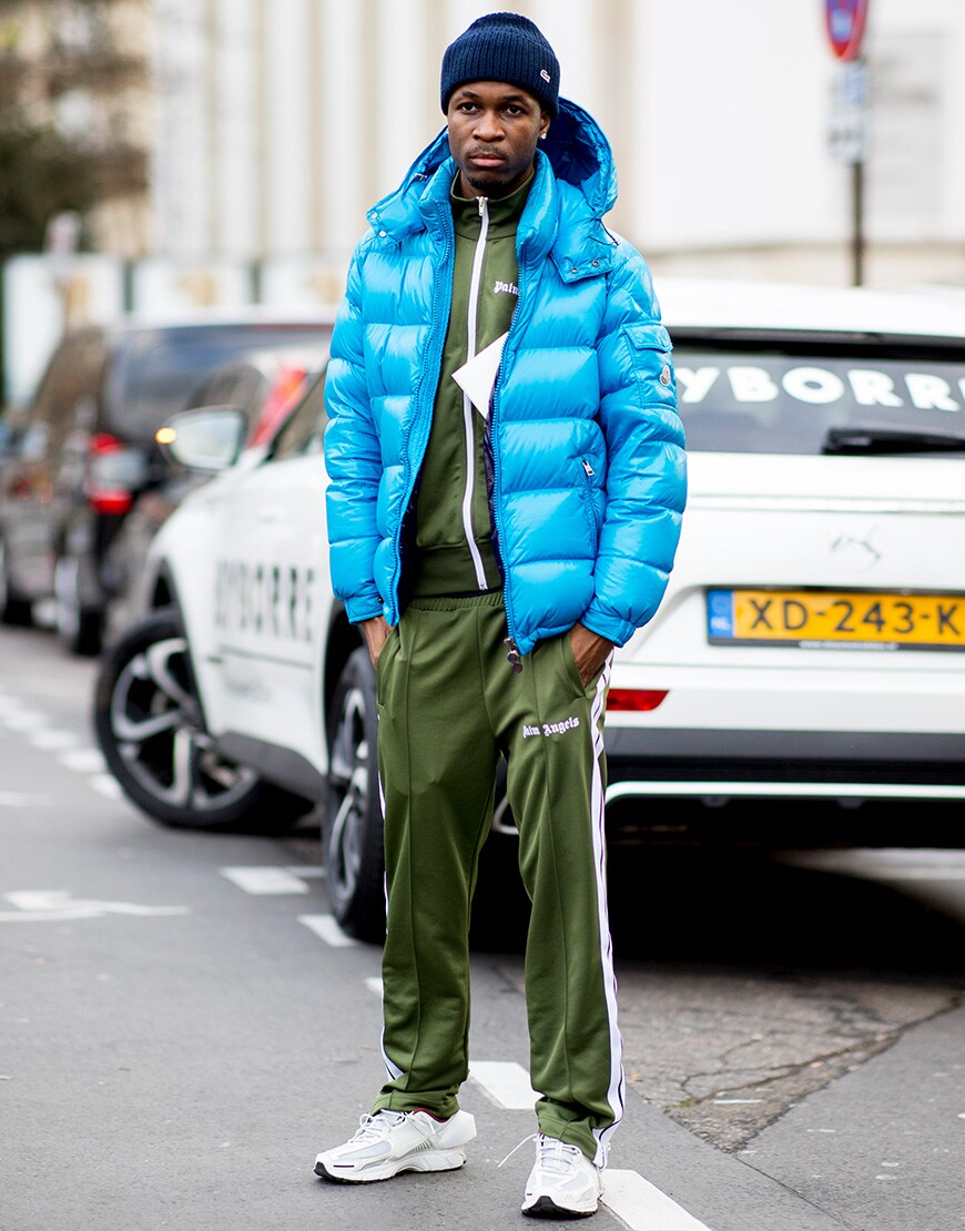 street styler wearing green