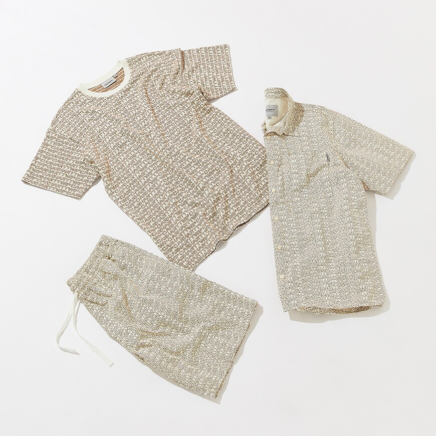 A flat lay of a co-ord outfit by Carhartt WIP. Available at ASOS.