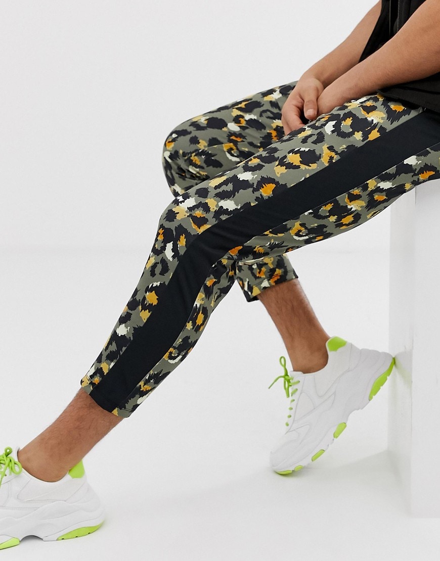 ASOS DESIGN - Pantalon de jogging ajusté imprimé léopard