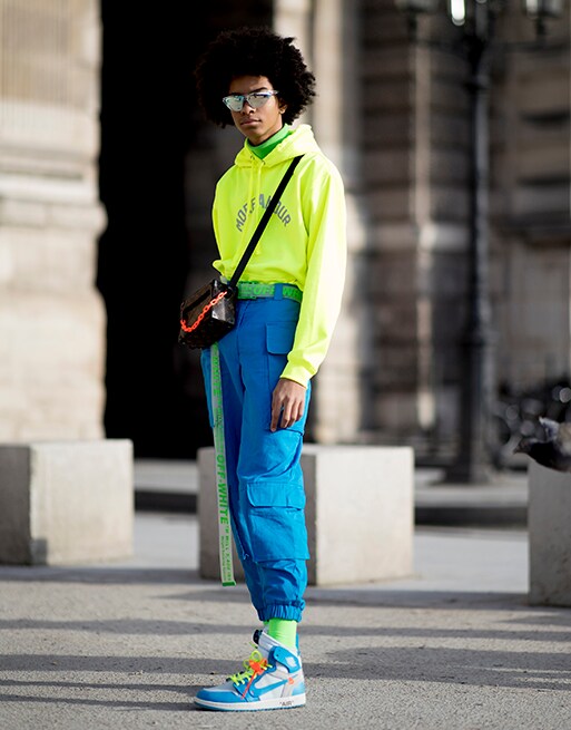 Streetstyle: Mann trägt Nike Air Force 1 Hightop Sneaker
