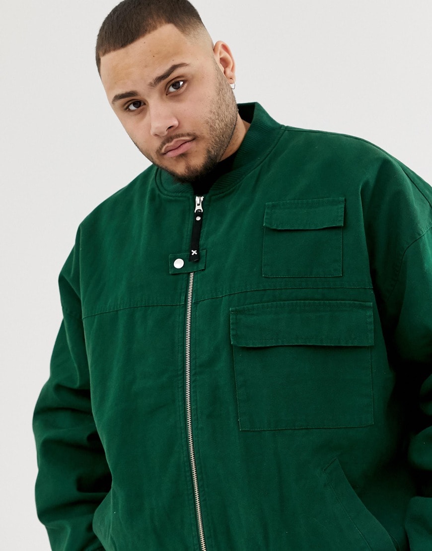 COLLUSION Plus canvas bomber jacket | ASOS Style Feed