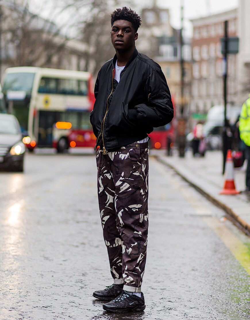 street style bomber vert bleu homme asos