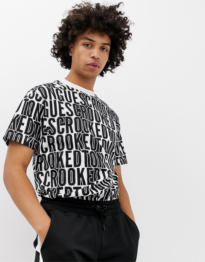 Crooked Tongues - T-shirt oversize à motif logo