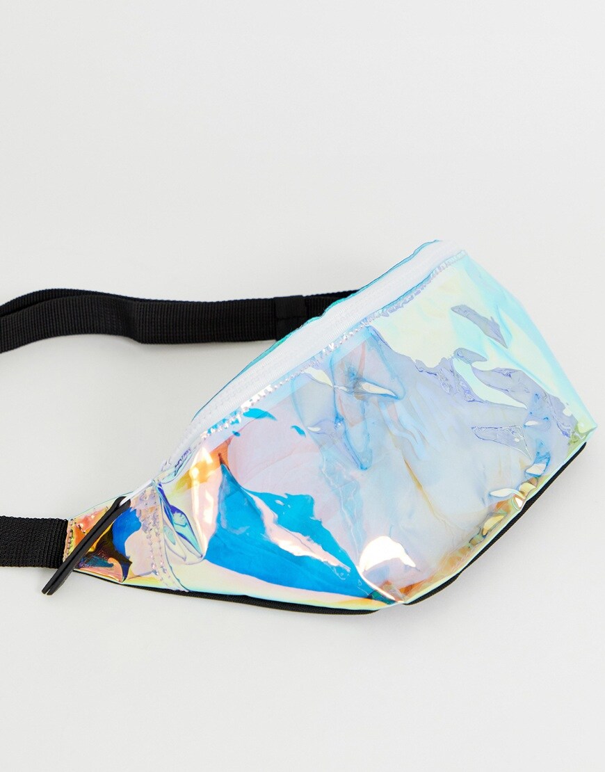 ASOS DESIGN - Sac banane bandoulière à imprimé vagues irisé