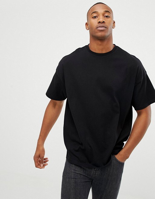 asos plain black t shirt