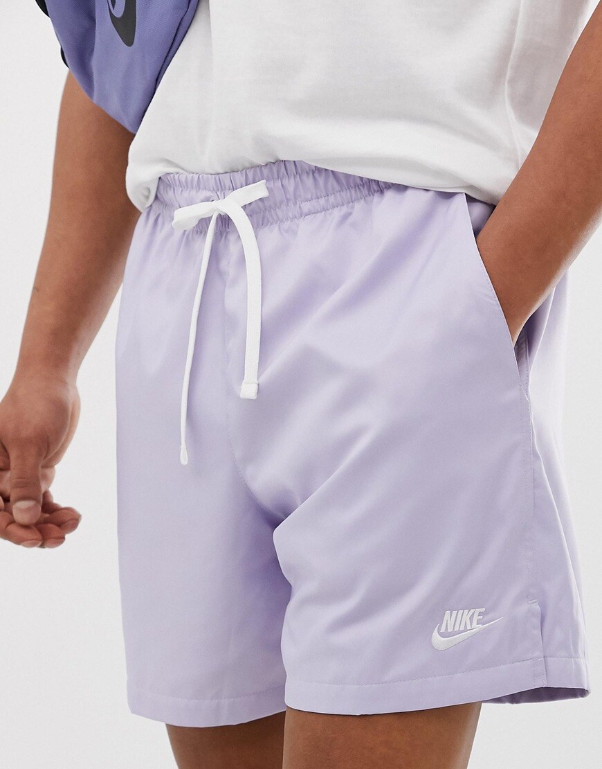 Nike - Short à logo tissé - Lilas