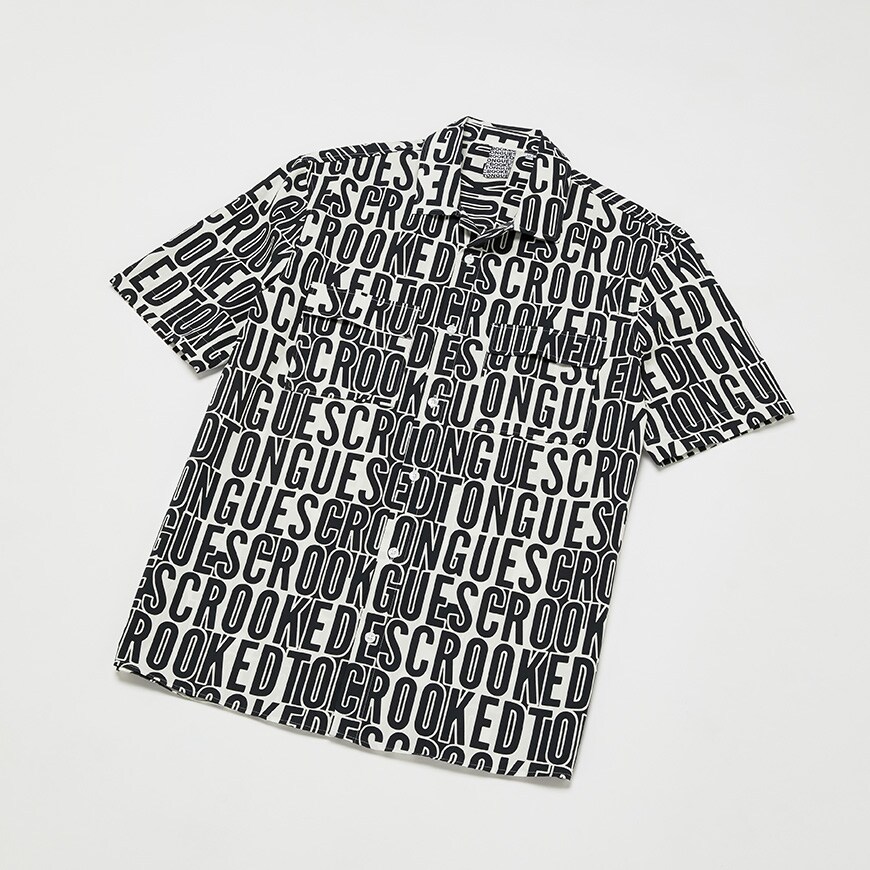 A picture of an all-over print shirt by Crooked Tongues. Available at ASOS.