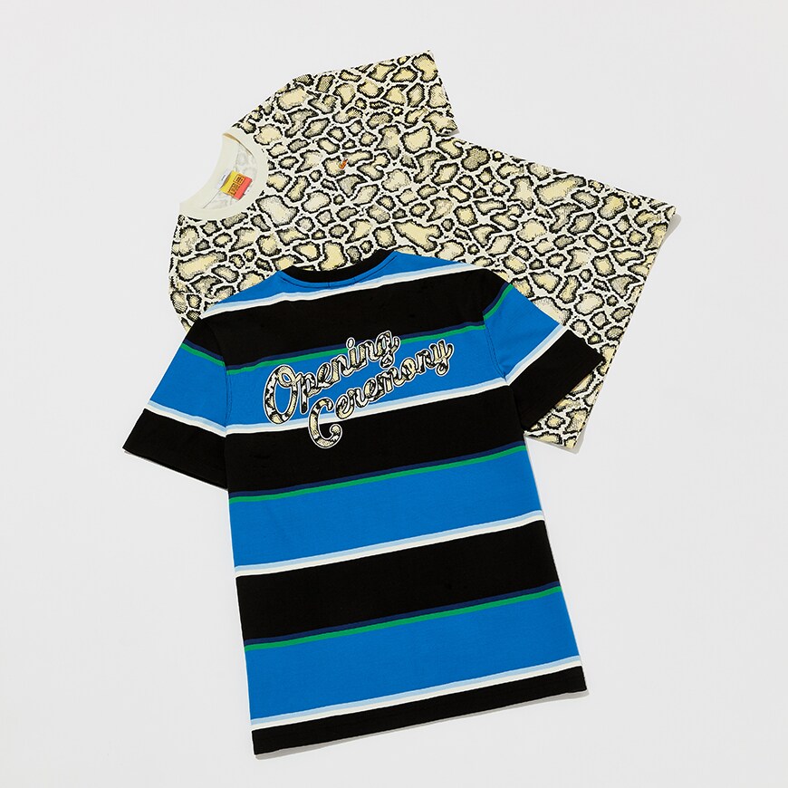 A picture of two T-shirts from the Lacoste X Opening Ceremony collaboration. Available at ASOS.