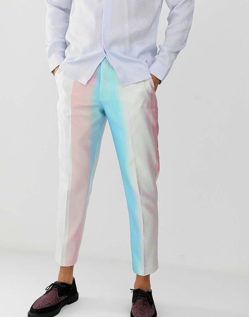 ASOS EDITION iridescent smart trousers | ASOS Style Feed