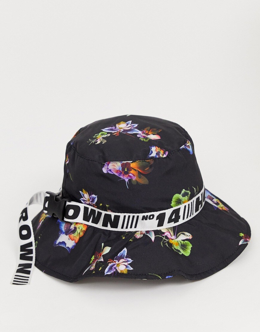 ASOS - Chapeau safari d'ensemble avec imprimé floral de couleurs vives