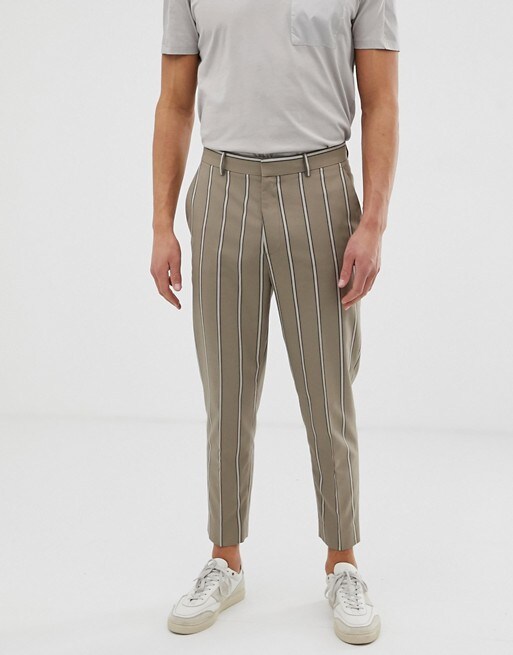 gestreifte Anzughose von ASOS DESIGN