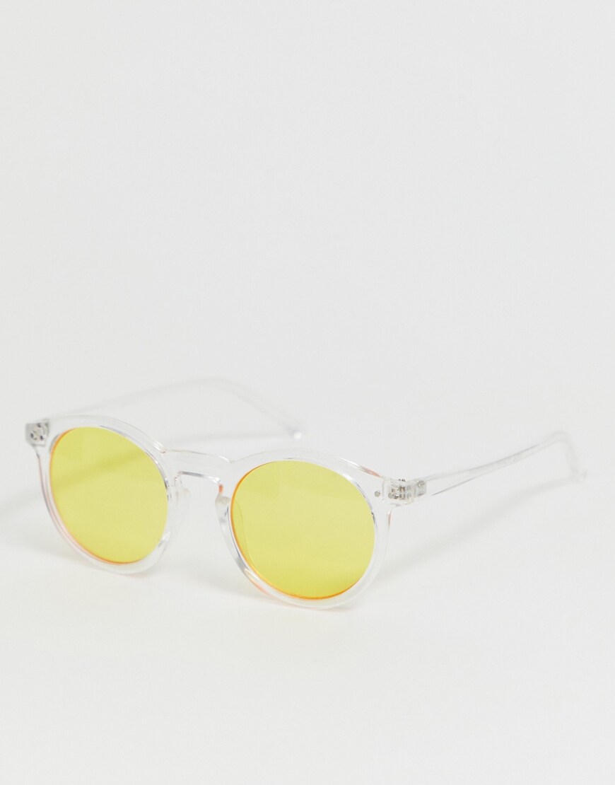 ASOS DESIGN clear yellow-lens sunglasses | ASOS Style Feed