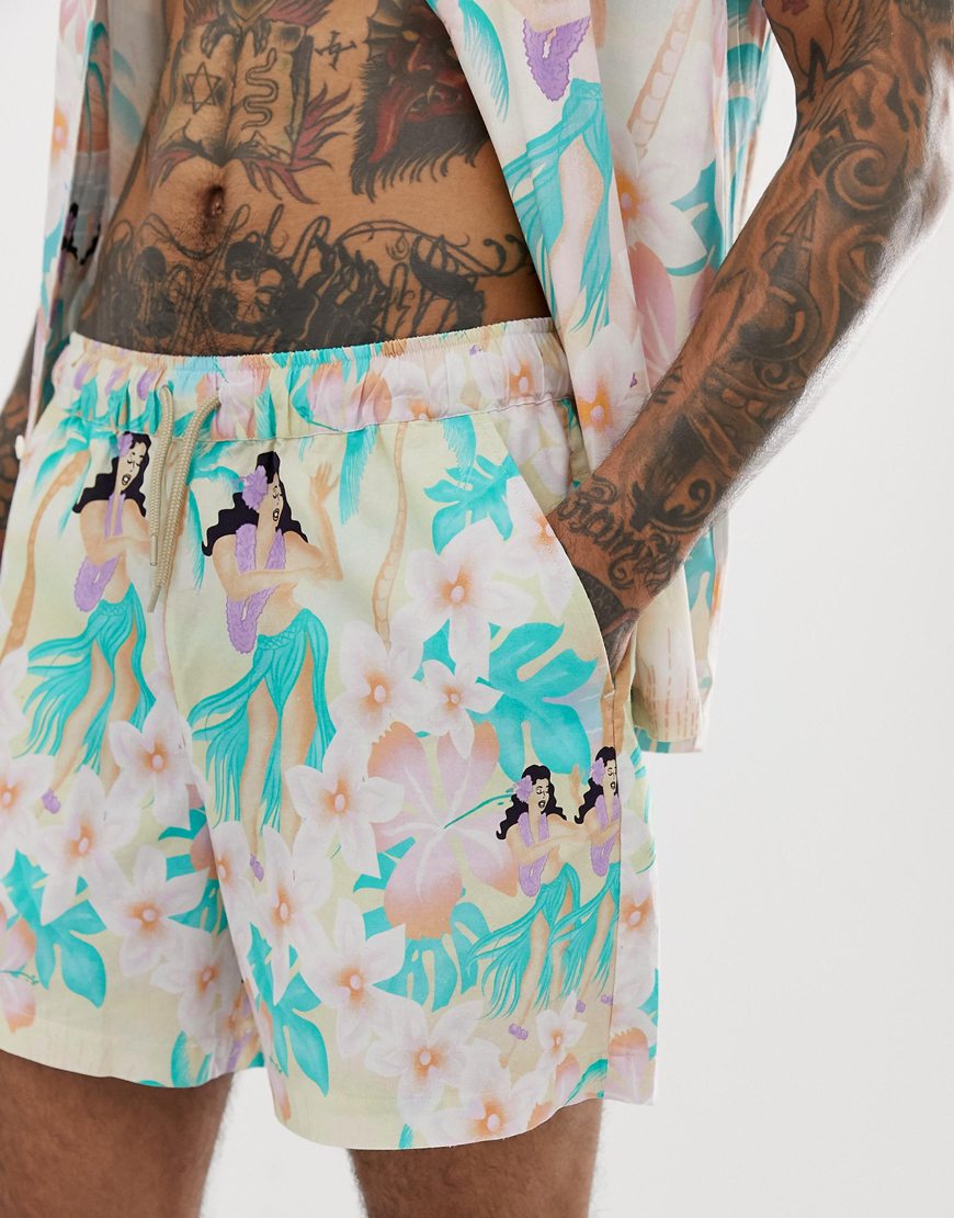 ASOS DESIGN co-ord hawaiian-print shorts | ASOS Style Feed