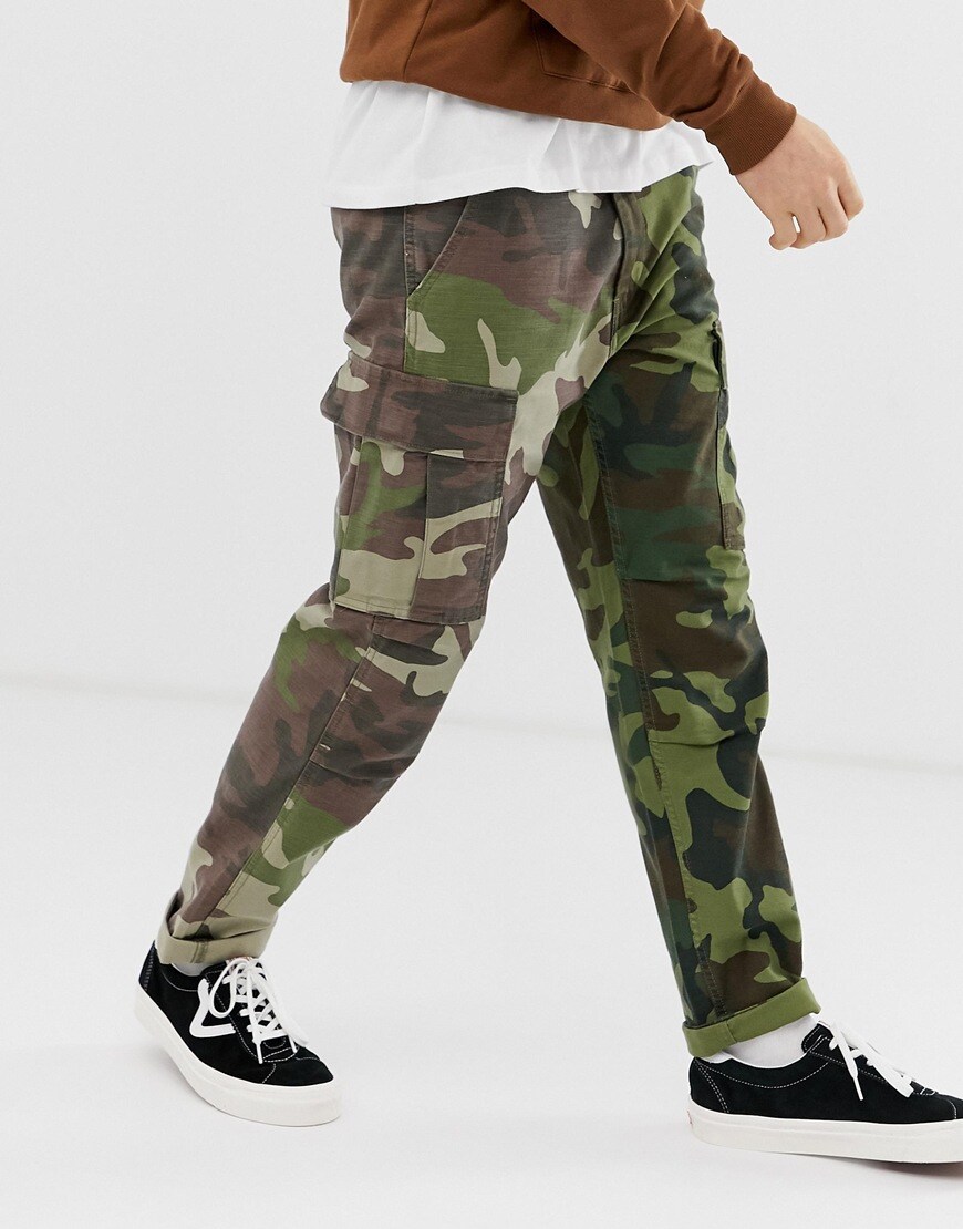 Levi's - Hi-ball - 2 - Pantalon cargo fuselé style skateur à imprimé camouflage - Vert
