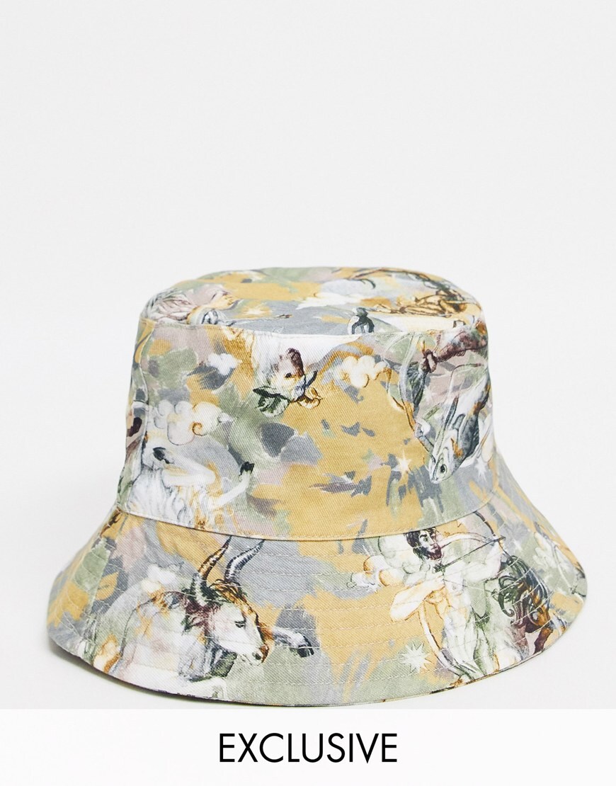 Reclaimed Vintage inspired bucket hat in horoscope print | ASOS Style Feed