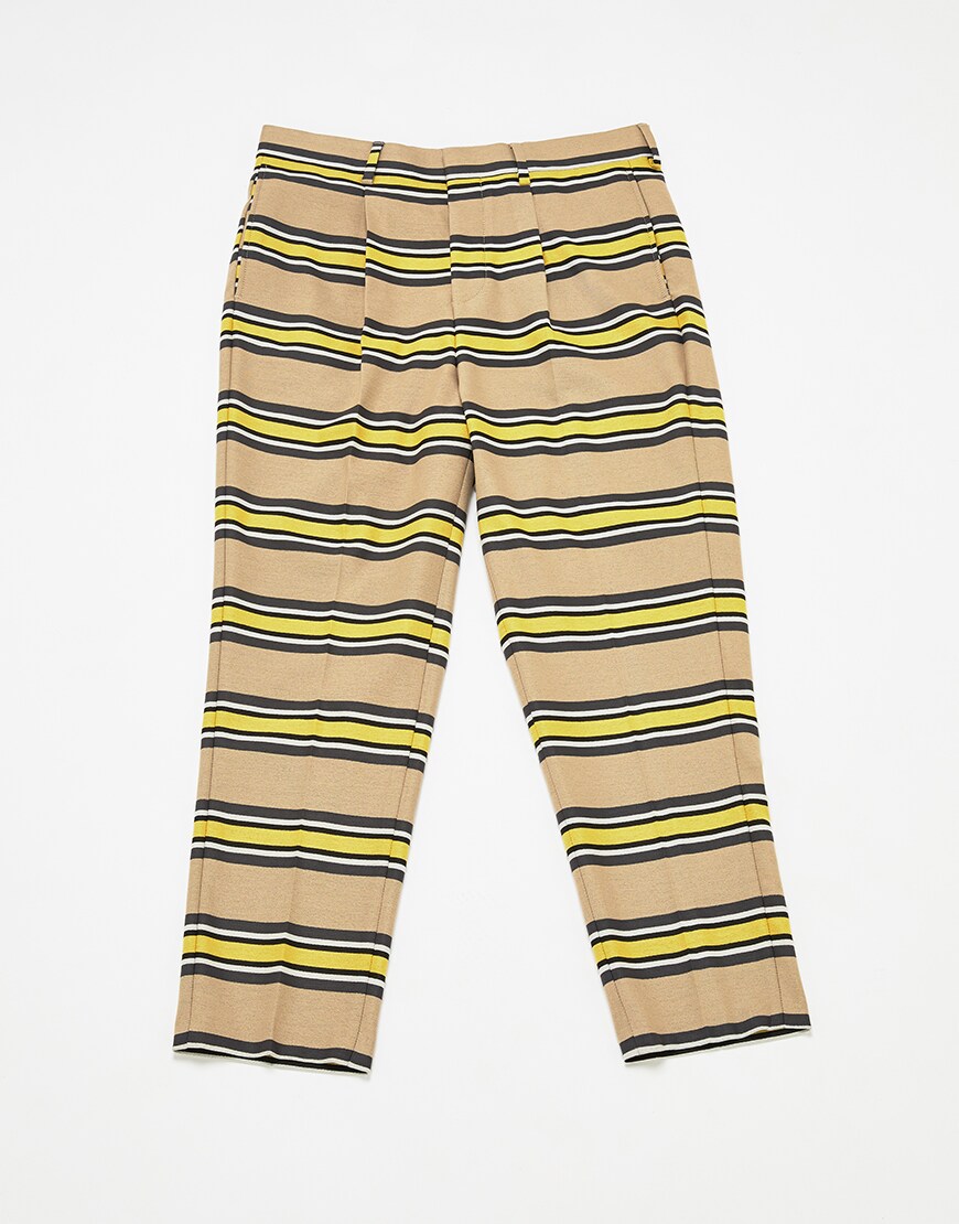 A picture of pair of striped trousers. Available at ASOS.