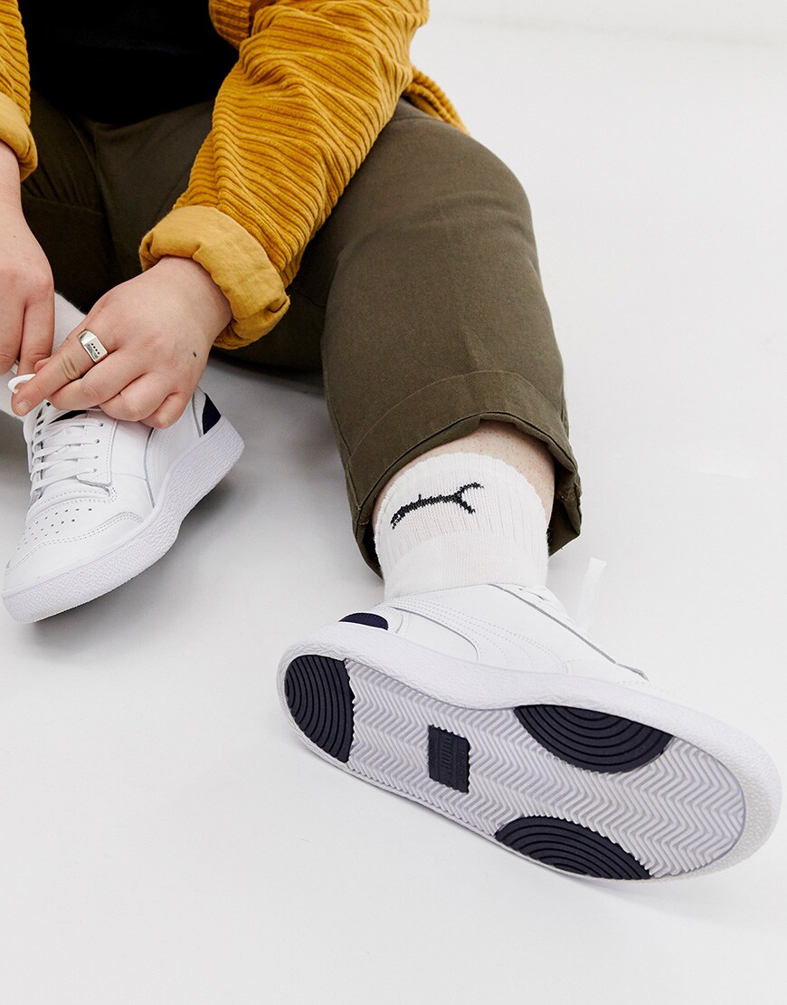 A picture of an ASOSer wearing PUMA Ralph Sampson trainers. Available at ASOS.