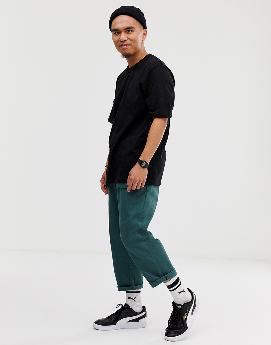 A picture of an ASOSer wearing PUMA Ralph Sampson trainers. Available at ASOS.