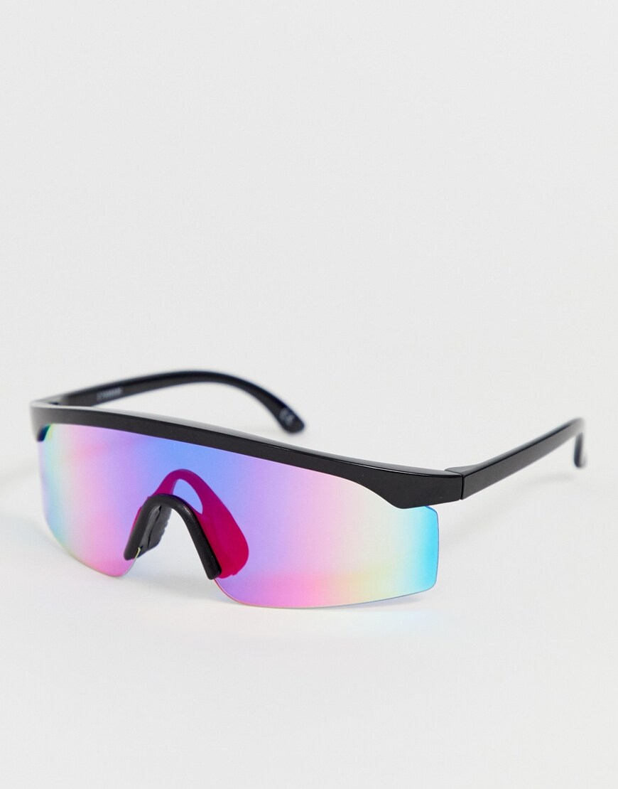 ASOS DESIGN coloured lens visor sunglasses | ASOS Style Feed