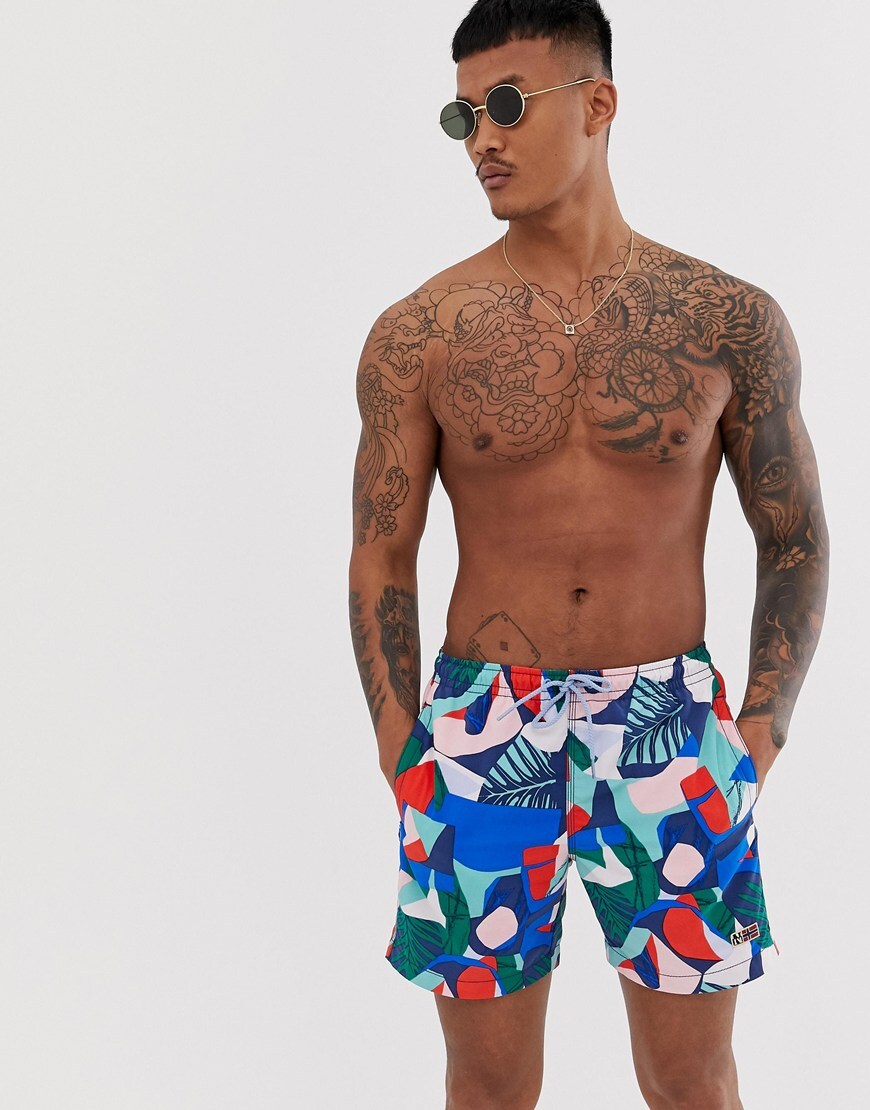 Napapijri Vail printed swim shorts | ASOS Style Feed
