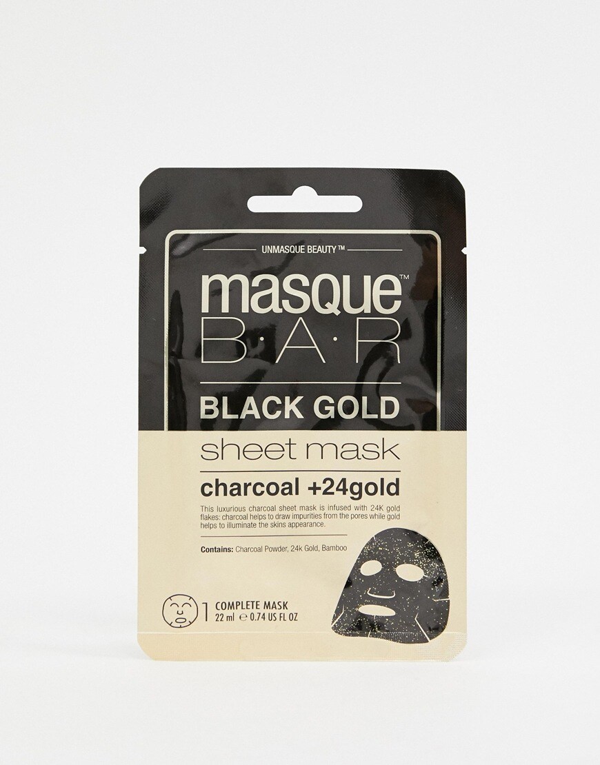 MasqueBAR - Black Gold - Masque feuille charbon et or 24 carats