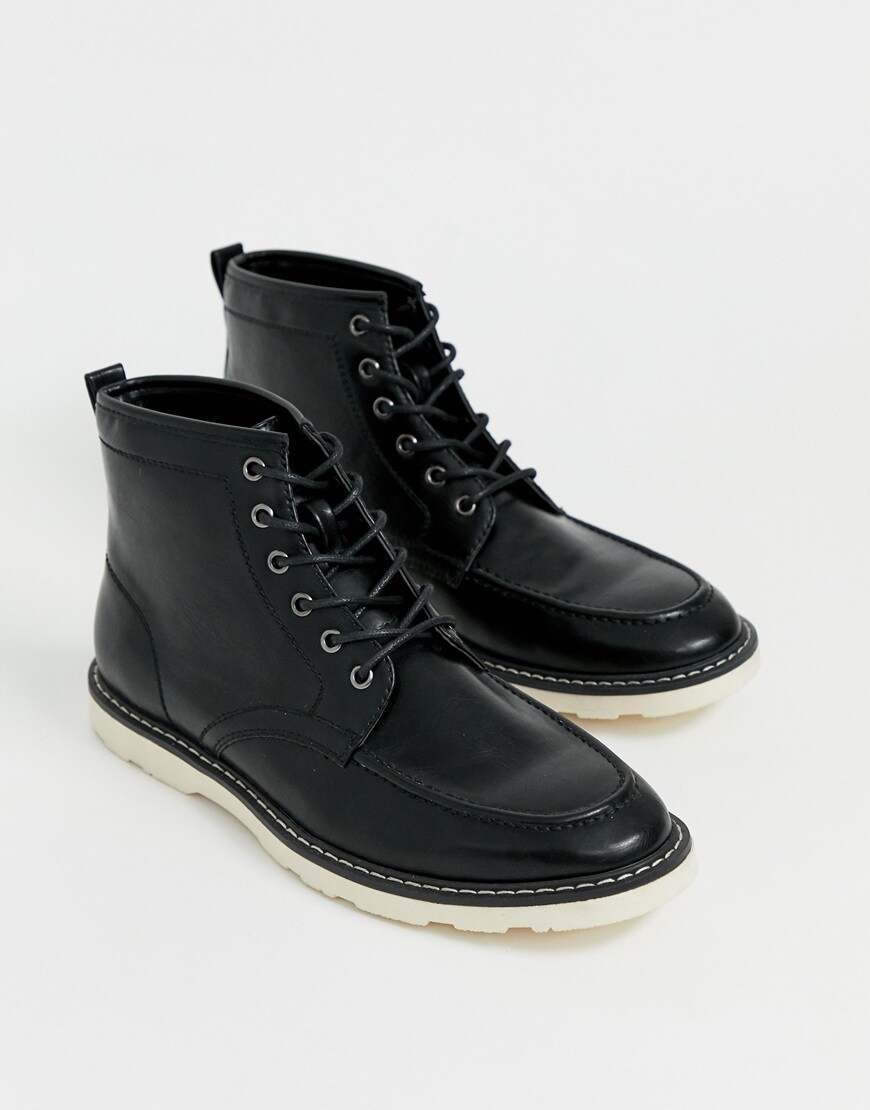 ASOS DESIGN lace-up contrast sole boots | ASOS Style Feed