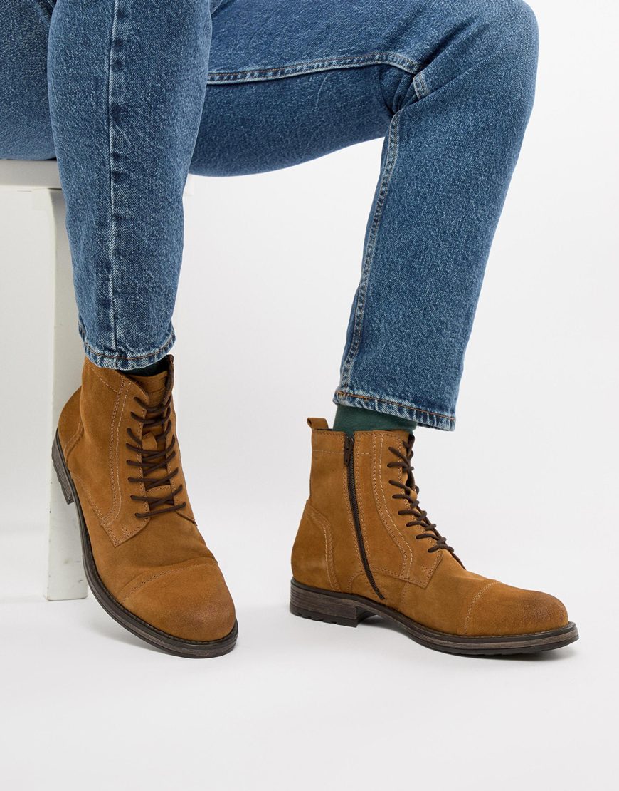 Jack & Jones suede lace-up boots | ASOS Style Feed