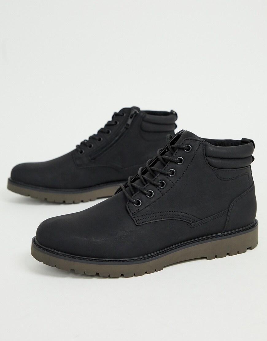 Pull&Bear padded lace-up boots | ASOS Style Feed