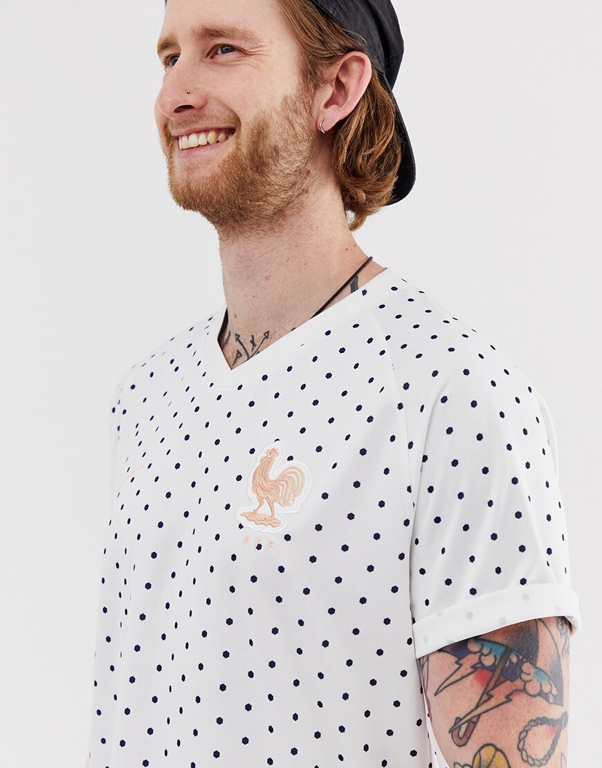 A picture of an ASOSer wearing the Nike France away top. Available at ASOS.
