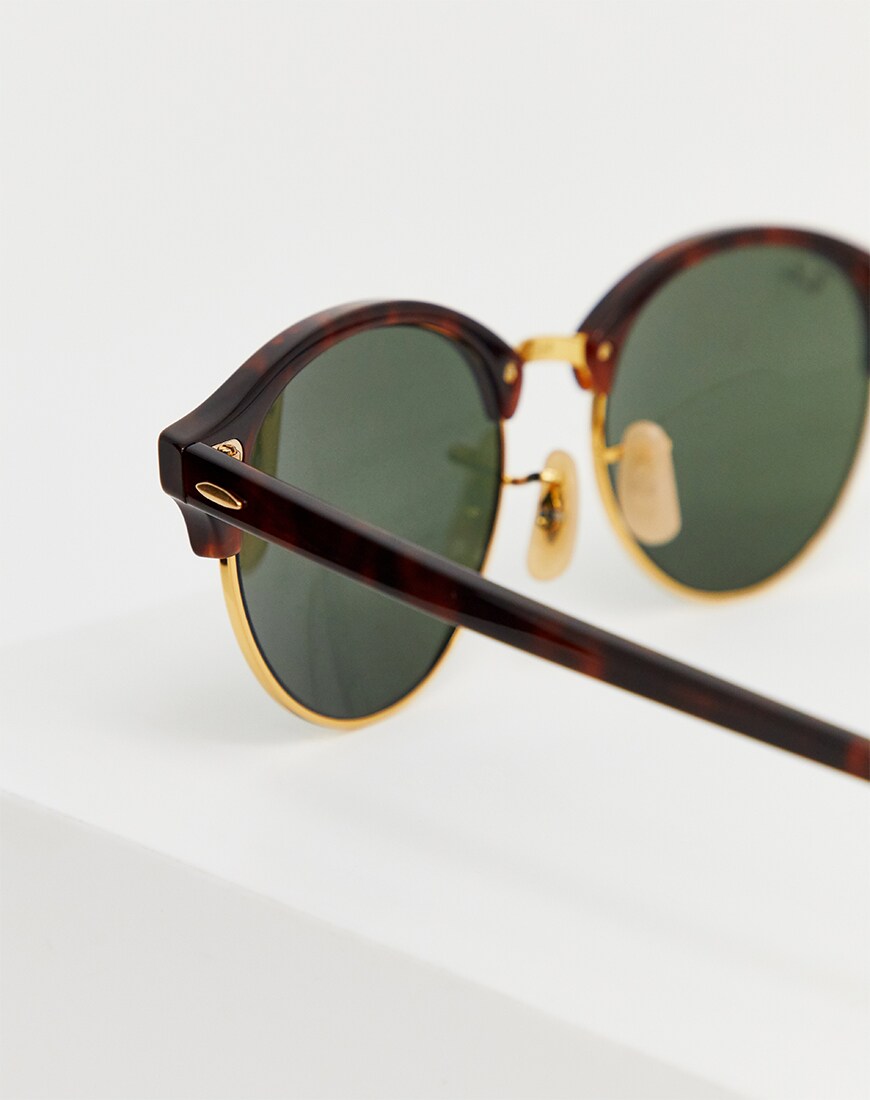A picture of a pair of Ray-Ban clubmaster sunglasses. Available at ASOS.