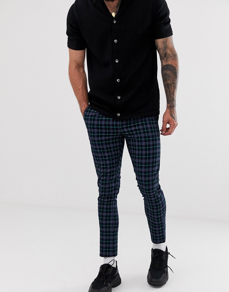 ASOS DESIGN checked trousers | ASOS Style Feed