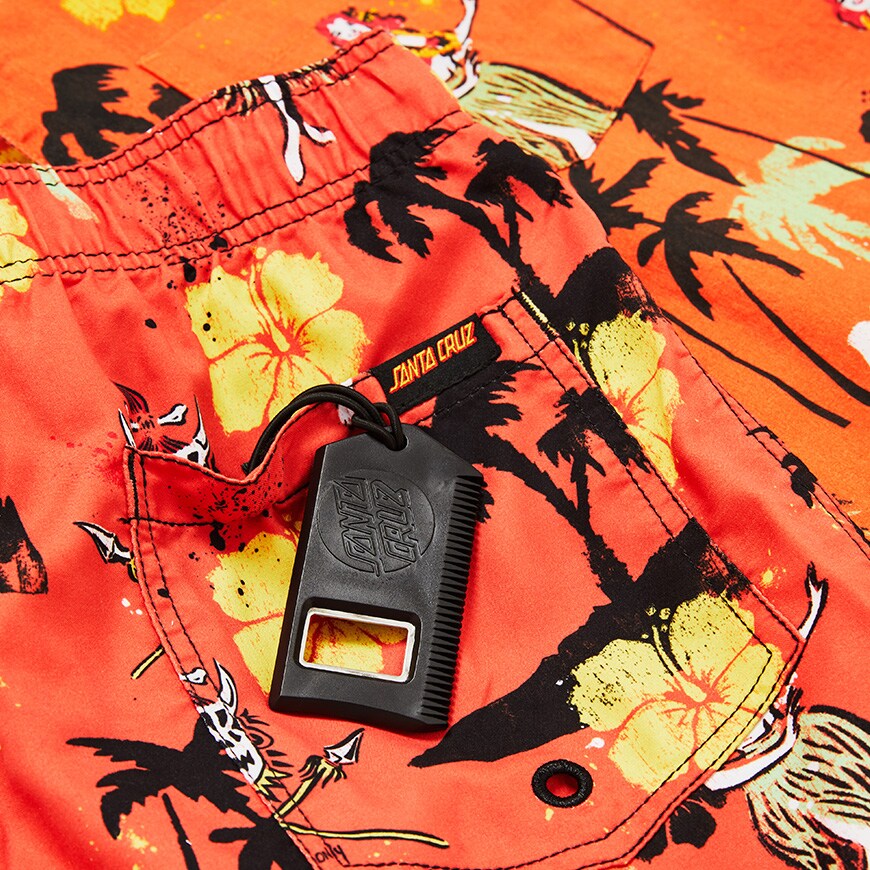 A picture of a Hawaiian print co-ord by Santa Cruz, available at ASOS.