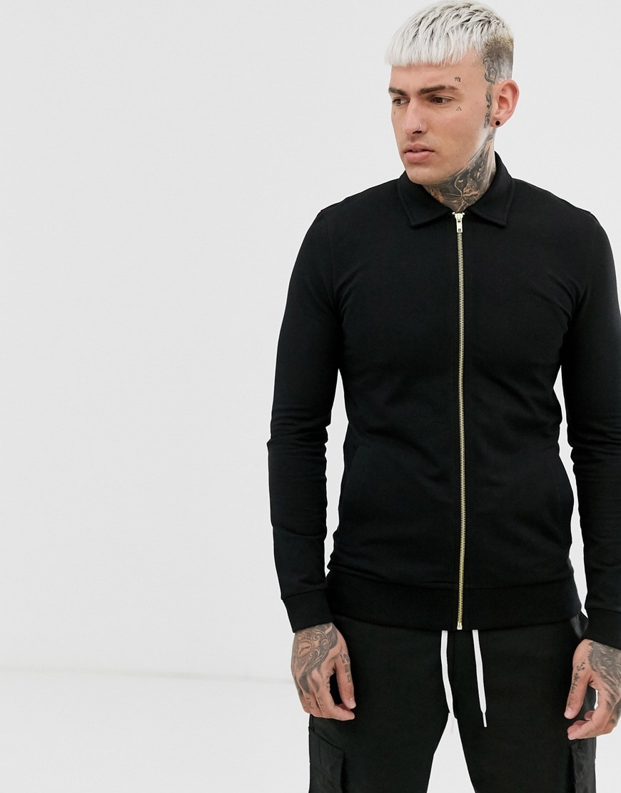 ASOS DESIGN muscle-fit jersey jacket | ASOS Style Feed