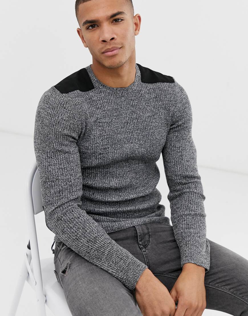 ASOS DESIGN muscle-fit patch jumper | ASOS Style Feed