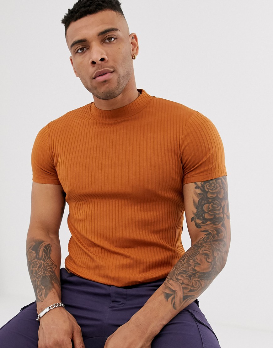 ASOS DESIGN muscle-fit ribbed T-shirt | ASOS Style Feed
